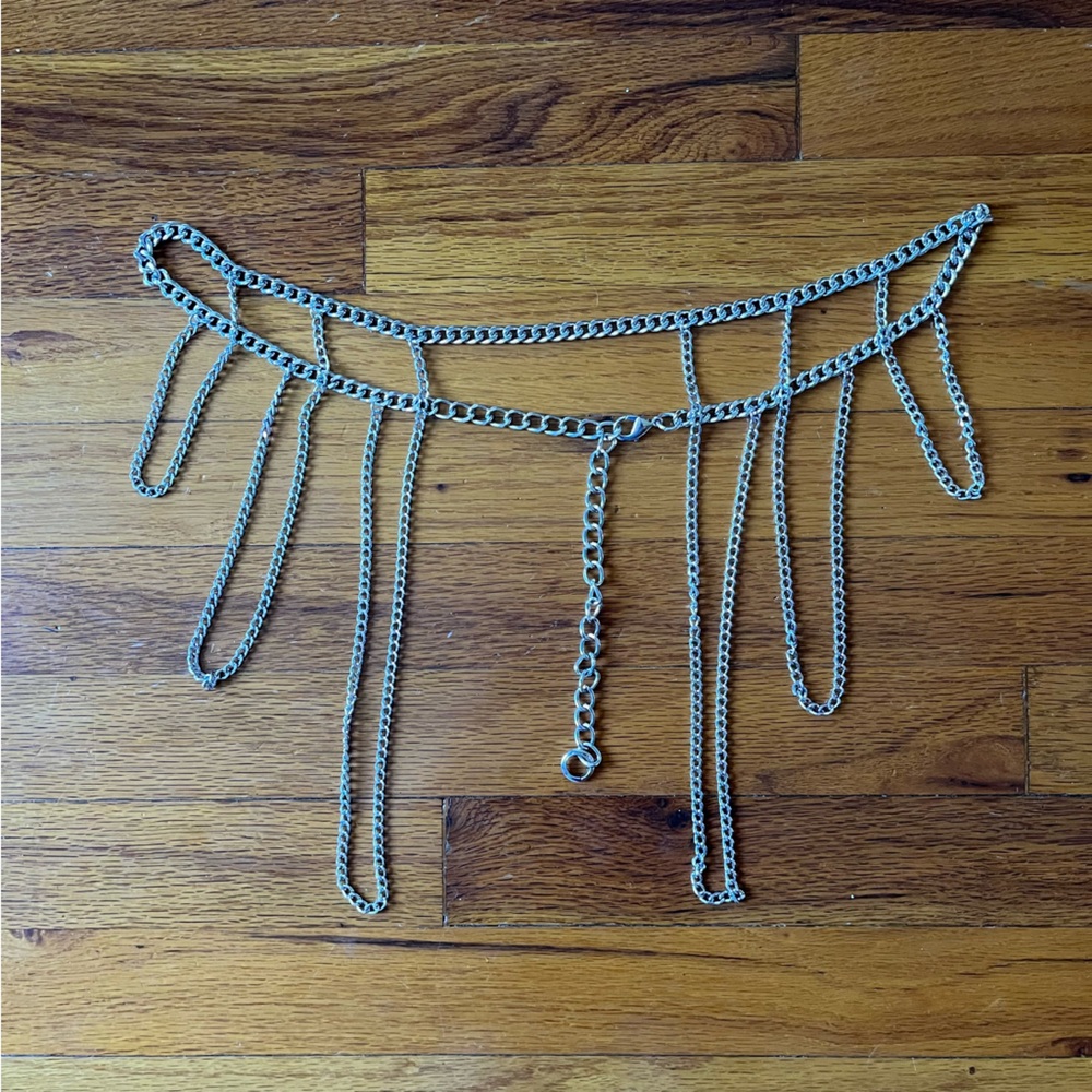 stainless steel heavy chain belt adjustable up to 40”